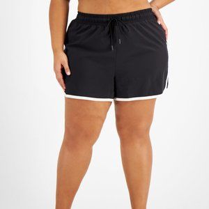 NWT ID Ideology Womens Plus Size Running Shorts Black Size 1X-3X $50 FFF311